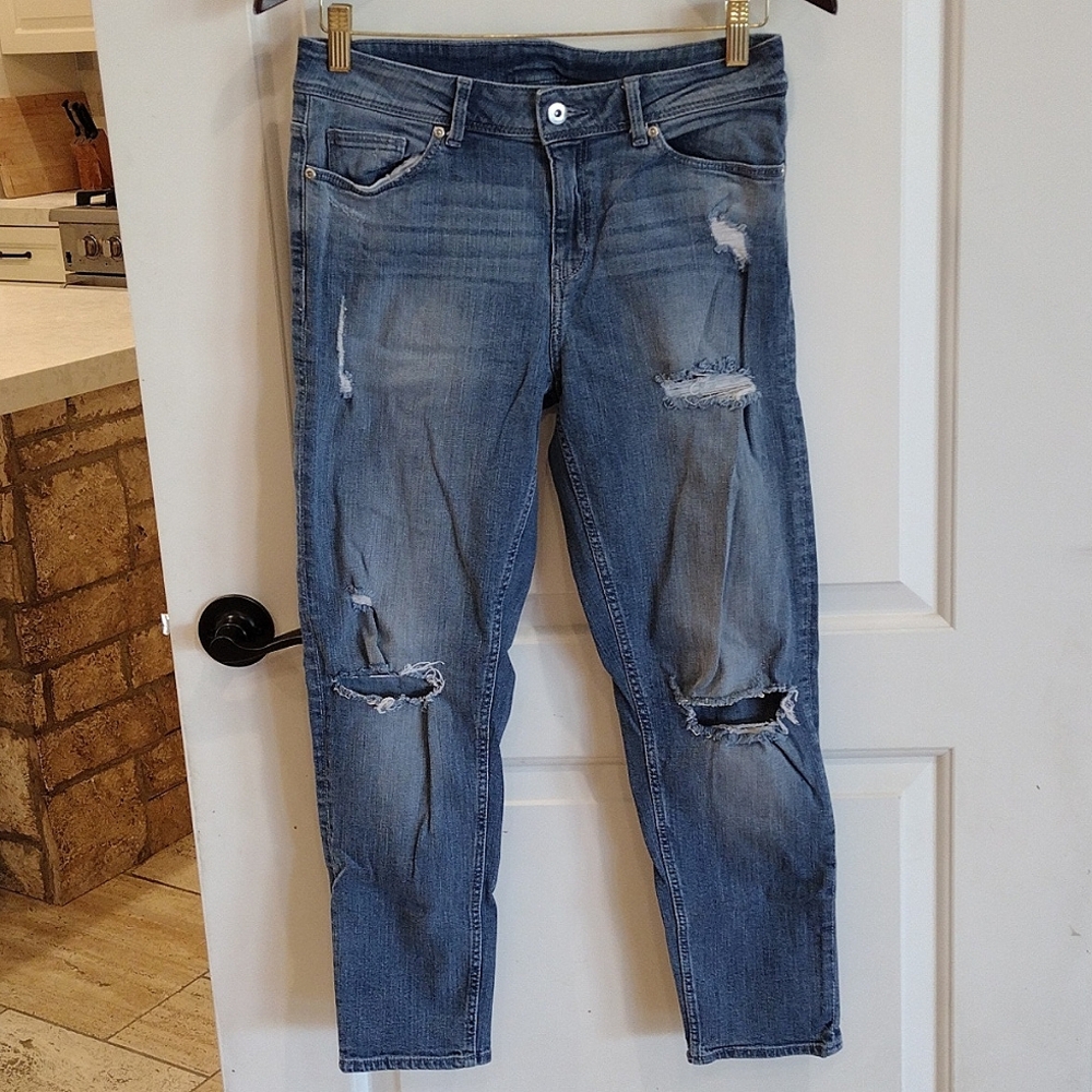 Divided Jeans Size 6 Medium Wash Distressed